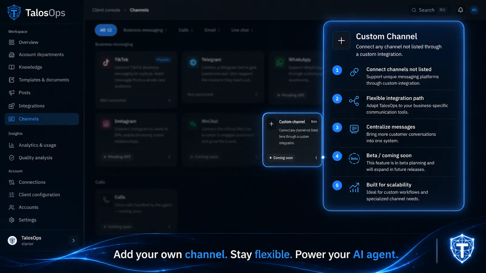 Channels — Custom channel