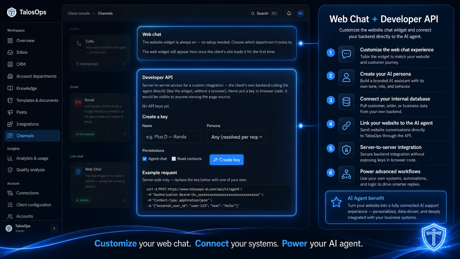 Channels — Web chat