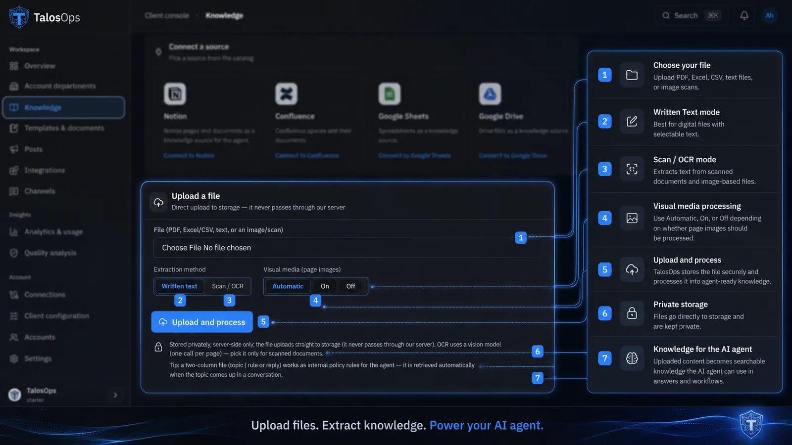 Knowledge — Upload a file