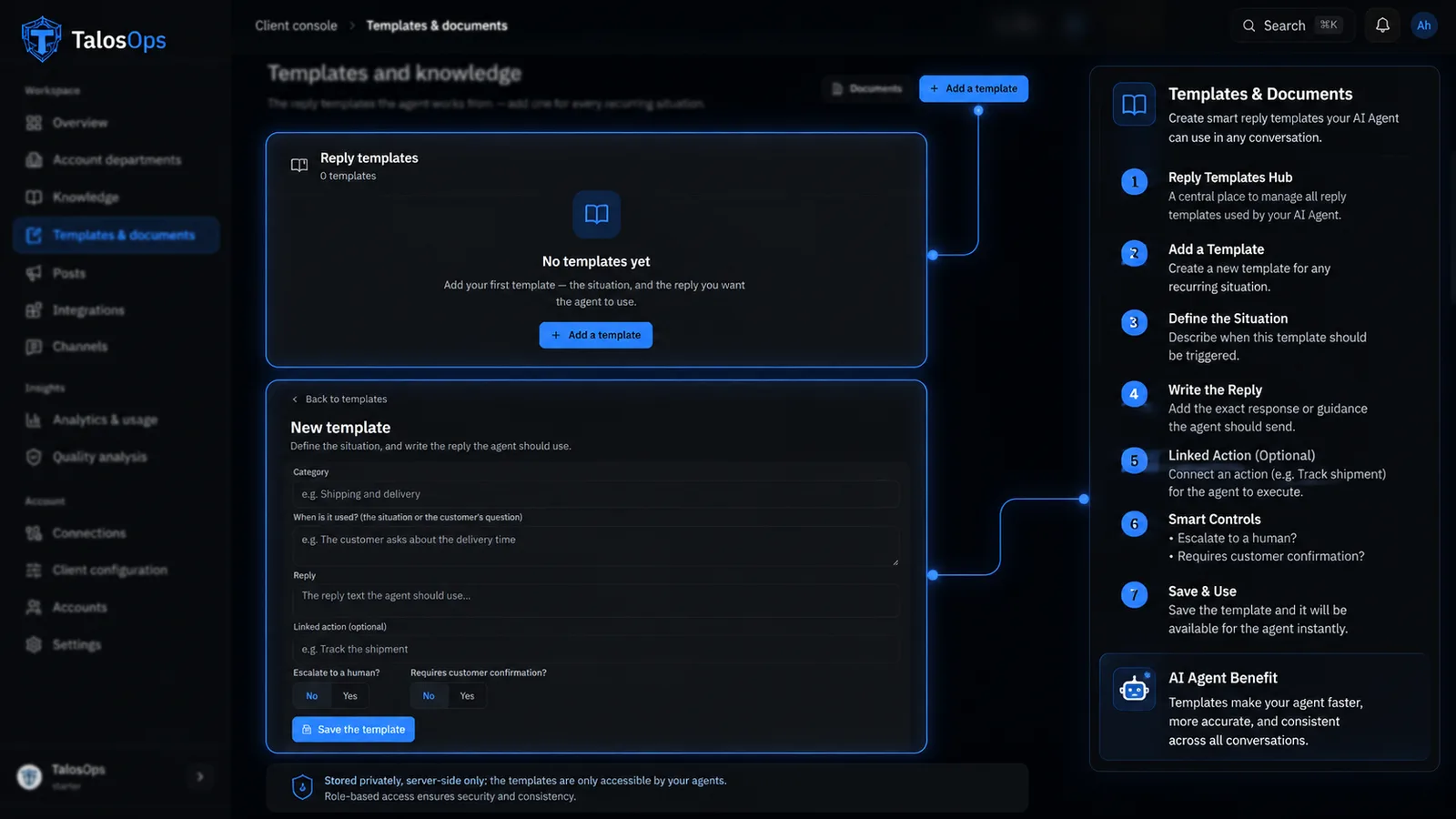 Templates & documents — Overview