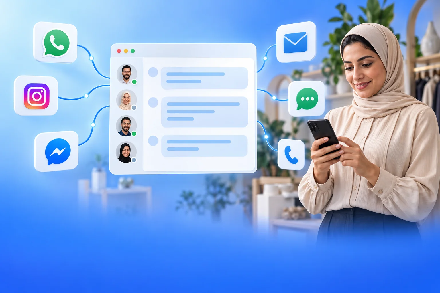 Illustrative TalosOps inbox joining customer conversations with operational context